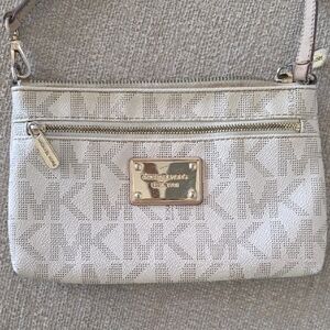 Michael Kors Beige Patterned Crossbody Bag